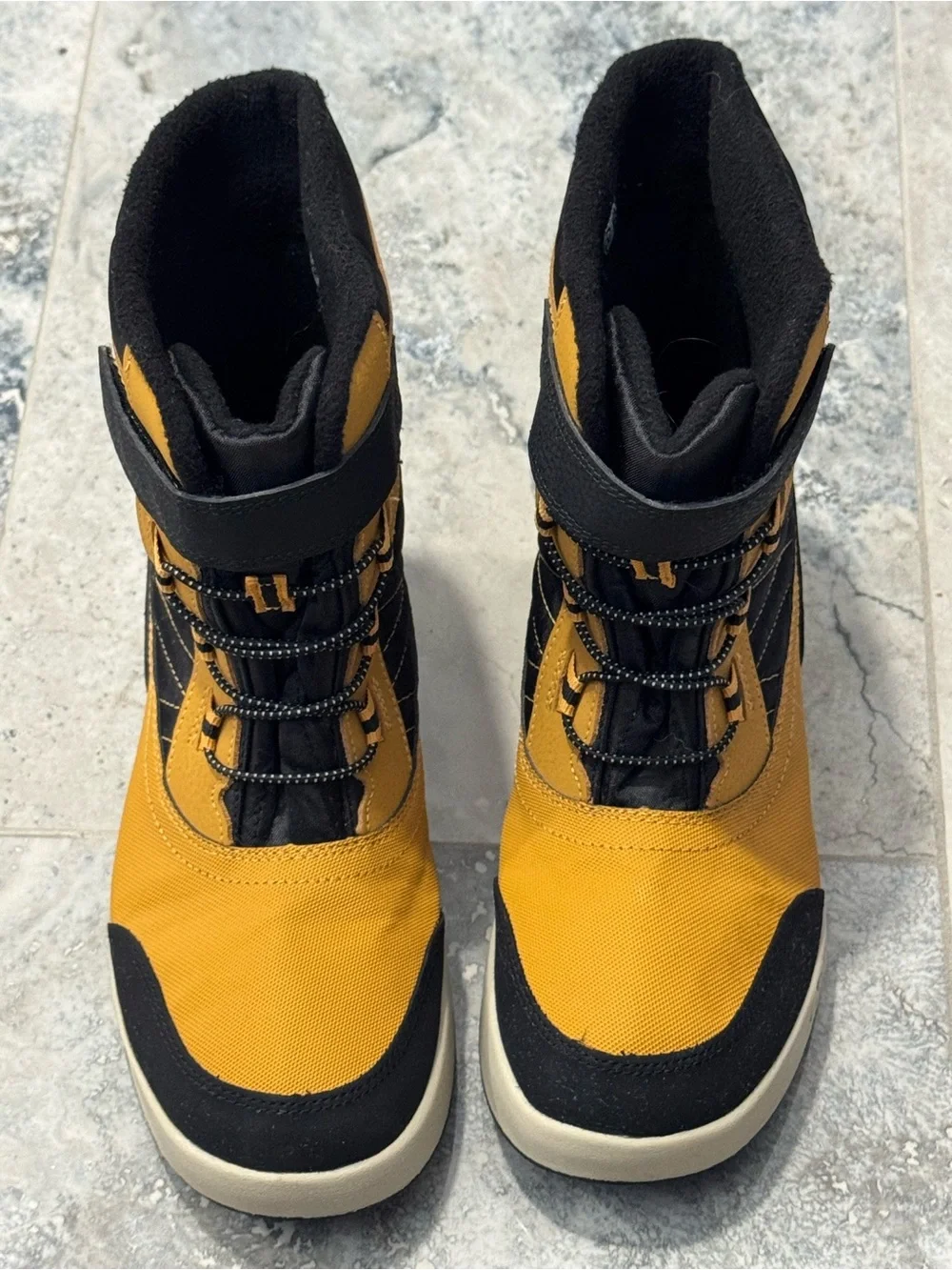 Merrell Kids Yellow and Black Outdoor Snow Boots